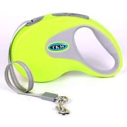 Retractable Pet Leash Automatic with Nylon Ribbon Cord Soft Hand Grip Extendable Traction Rope Break & Lock System (Color/Length: Green/3M)