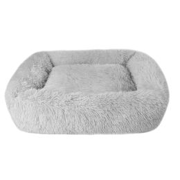 Soft Plush Orthopedic Pet Bed Slepping Mat Cushion for Small Large Dog Cat (Color: Gray, Size: XS ( 17 x 14 x 8 in ))