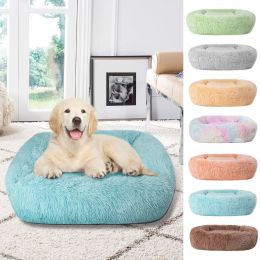 Soft Plush Orthopedic Pet Bed Slepping Mat Cushion for Small Large Dog Cat (Color: Blue, Size: XS ( 17 x 14 x 8 in ))