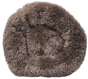 Pet Life Â® 'Nestler' High-Grade Plush and Soft Rounded Dog Bed (Color: Brown, Size: Large)