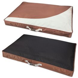 Dog Helios Â® 'Immortal-Trek' Waterproof Rectangular Travel Dog Bed (Color: Brown, Size: Large)