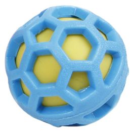 Pet Life Â® 'DNA Bark' TPR and Nylon Durable Rounded Squeaking Dog Toy (Color: Blue / Green)