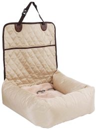 Pet Life Â® 'Pawtrol' Dual Converting Travel Safety Carseat and Pet Bed (Color: Beige)