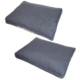 Touchdog Â® 'Hushky' Water-Resistant Premium Rectangular Raised Dog Mat (Color: Charcoal Grey, Size: Medium)