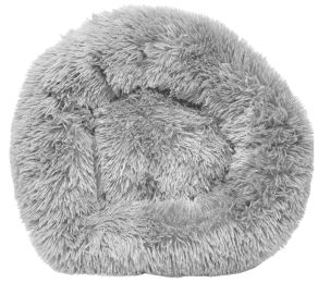Pet Life Â® 'Nestler' High-Grade Plush and Soft Rounded Dog Bed (Color: grey, Size: Large)