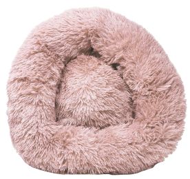Pet Life Â® 'Nestler' High-Grade Plush and Soft Rounded Dog Bed (Color: Pink, Size: Medium)