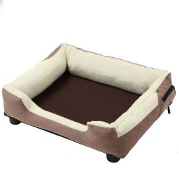 Pet Life Â® "Dream Smart" Electronic Heating and Cooling Smart Pet Bed (Color: Mocha Brown, Size: Medium)