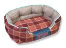 Touchdog Â® 'Archi-Checked' Designer Plaid Oval Dog Bed