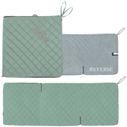 Dog Helios Â® 'Boulder-Trek' 3-in-1 Expandable Surface Outdoor Travel Camping Dog Mat (Color: Green)