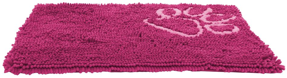 Pet Life Â® 'Fuzzy' Quick-Drying Anti-Skid and Machine Washable Dog Mat (Color: Pink)