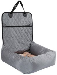Pet Life Â® 'Pawtrol' Dual Converting Travel Safety Carseat and Pet Bed (Color: grey)