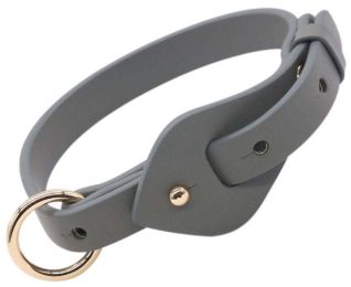 Pet Life Â® 'Ever-Craft' Boutique Series Adjustable Designer Leather Dog Collar (Color: grey, Size: Large)