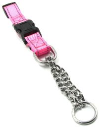 Pet Life Â® 'Tutor-Sheild' Martingale Safety and Training Chain Dog Collar (Color: Pink, Size: Small)