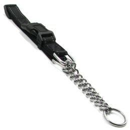 Pet Life Â® 'Tutor-Sheild' Martingale Safety and Training Chain Dog Collar (Color: Black, Size: Small)