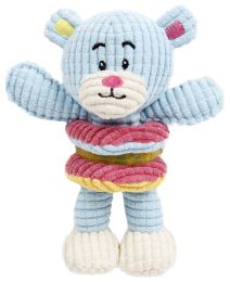 Pet Life Â® 'Hugga-Bear' Plush Squeaking and Rubber Teething Newborn Puppy Dog Toy (Color: light blue)
