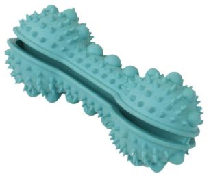 Pet Life Â® 'Denta-Bone' TPR Treat Dispensing and Dental Cleaning Durable Dog Toy (Color: Blue)