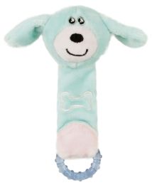 Pet Life Â® Moo-Born' Plush Squeaky and Crinkle Newborn Rubber Teething Cat and Dog Toy (Color: Blue)
