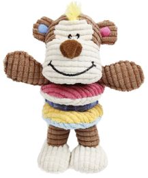Pet Life Â® 'Hugga-Bear' Plush Squeaking and Rubber Teething Newborn Puppy Dog Toy (Color: Brown)