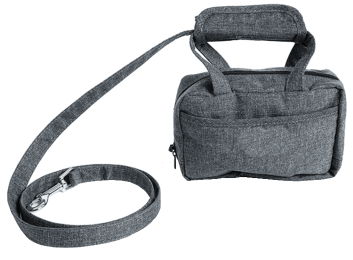 Pet Life Â® 'Posh Walk' Purse Dog Leash, Accessory Holder and Waste Bag Dispenser (Color: grey)