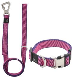 Pet Life Â® 'Escapade' Outdoor Series 2-in-1 Convertible Dog Leash and Collar (Color: Pink, Size: Medium)