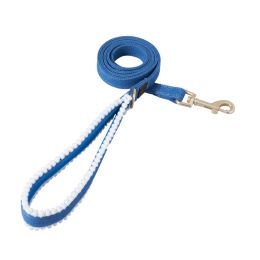 4FT Dog Leash with Soft Padded Handle,Heavy Duty Tangle-free Swivel Leash with double layer of high quality Denim Fabric (Color: light blue, Size: S)