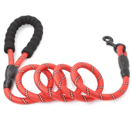 5FT Rope Leash w/ Comfort Handle (Color: Orange)