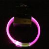 PET LED LIGHT-UP Glow-in-the-dark USB RECHARGEABLE COLLAR Dog Night Safety Flash