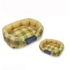 Touchdog Â® 'Archi-Checked' Designer Plaid Oval Dog Bed