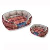 Touchdog Â® 'Archi-Checked' Designer Plaid Oval Dog Bed