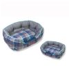 Touchdog Â® 'Archi-Checked' Designer Plaid Oval Dog Bed