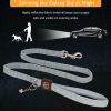 Reflective Dog Leash for Small Medium Dog with Comfortable handle and Nylon Webbing Shiny Suede Fabric